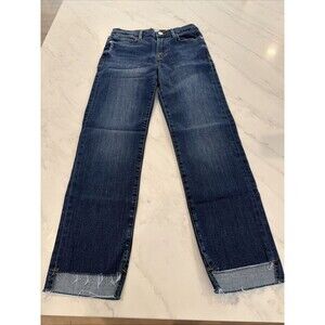 Frame Le High Straight High-Low Frayed Hem 27 Like New